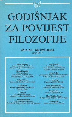 Godišnjak za povijest filozofije 9/1991