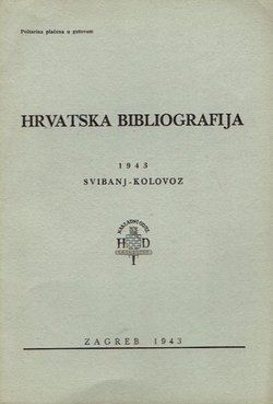 Hrvatska bibliografija 1943 svibanj-kolovoz