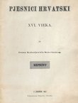 Pjesnici hrvatski XVI. vieka (pretisak iz 1867)