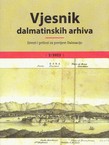 Vjesnik dalmatinskih arhiva. Izvori i prilozi za povijest Dalmacije 2/2021