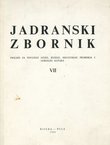 Jadranski zbornik. Prilozi za povijest Istre, Rijeke, Hrvatskog primorja i Gorskog Kotara VII/1966-1969