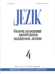 Jezik. Časopis za kulturu hrvatskoga književnog jezika XXXIII/4/1986