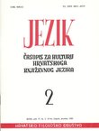 Jezik. Časopis za kulturu hrvatskoga književnog jezika XXXVII/2/1989