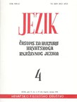 Jezik. Časopis za kulturu hrvatskoga književnog jezika XXXVII/4/1990