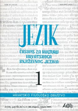 Jezik. Časopis za kulturu hrvatskoga književnog jezika LII/1/2005