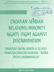 Croatian-Serbian Relations. Minority Right - Fight Against Discrimination