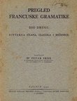 Pregled francuske gramatike II. Sintaksa (člana, glagola i rečenice)