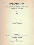 Balkanistica. Occasional Papers in Southeast European Studies III/1976