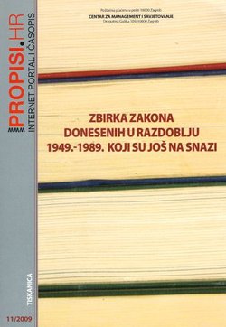 Zbirka zakona donesenih u razdoblju 1949.-1989. koji su još na snazi