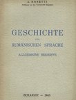 Geschichte der rumänischen sprache. Allgemeine Begriffe