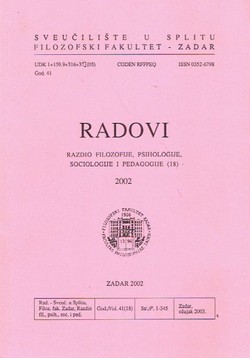 Radovi Filozofskog fakulteta u Zadru 41(18)/2002
