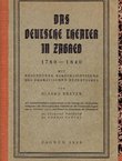 Das deutsche Theater in Zagreb 1780-1840