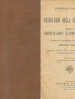 Dizionario della lingua latina I. Dizionario italiano-latino