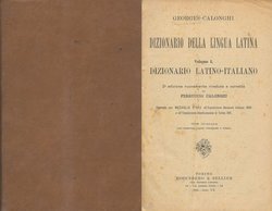Dizionario della lingua latina I. Dizionario italiano-latino