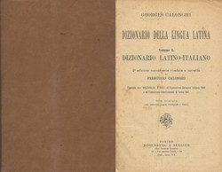 Dizionario della lingua latina I. Dizionario italiano-latino