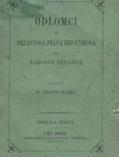 Odlomci iz državnog prava hrvatskoga za narodne dynastie