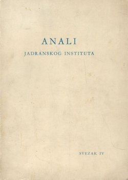 Anali Jadranskog instituta IV/1968