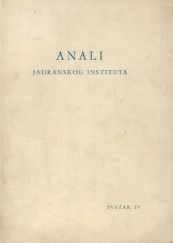 Anali Jadranskog instituta IV/1968