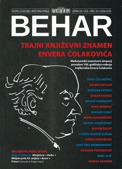 Behar. Časopis za kulturu i društvena pitanja XXII/114/2013
