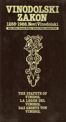 Vinodolski zakon / The Statute of Vinodol / La legge del Vinodol / Das Gesetz von Vinodol
