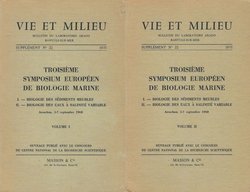 Troisieme symposium Europeen de biologie marine I-II