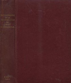 Dictionnaire de la terminologie du droit international
