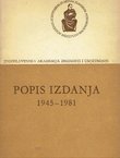 Popis izdanja JAZU 1945-1981