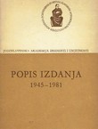 Popis izdanja JAZU 1945-1981
