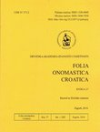 Folia onomastica croatica 27/2018