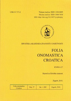 Folia onomastica croatica 27/2018