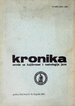 Kronika Zavoda za književnost i teatrologiju XII/34-35/1986 (Janko Polić Kamov)