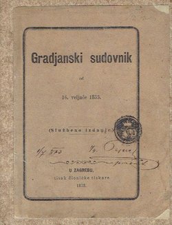 Gradjanski sudovnik od 16. veljače 1853.