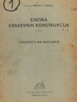 Statika građevnih konstrukcija III. Čvrstoća na savijanje