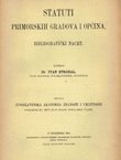 Statuti primorskih gradova i općina. Bibliografički nacrt