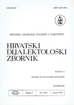 Hrvatski dijalektološki zbornik 9/1995