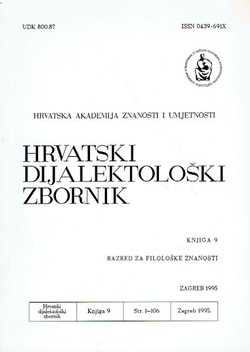 Hrvatski dijalektološki zbornik 9/1995