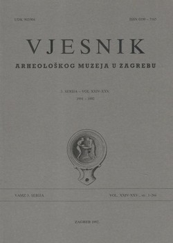 Vjesnik Arheološkog muzeja u Zagrebu, 3. serija, XXIV-XXV/1991-1992