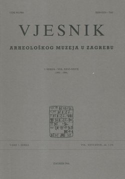 Vjesnik Arheološkog muzeja u Zagrebu, 3. serija, XXVI-XXVII/1993-1994
