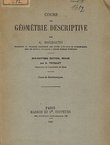 Cours de geometrie descriptive (18.ed.)