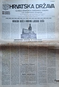 Hrvatska država. Glasilo HNO 222-223/XX/1973