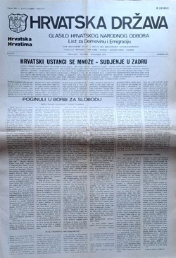 Hrvatska država. Glasilo HNO 234/XXI/1974