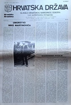 Hrvatska država. Glasilo HNO 238/XXII/1975