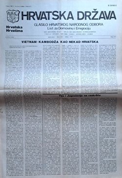 Hrvatska država. Glasilo HNO 239/XXII/1975