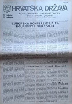 Hrvatska država. Glasilo HNO 243/XXII/1975