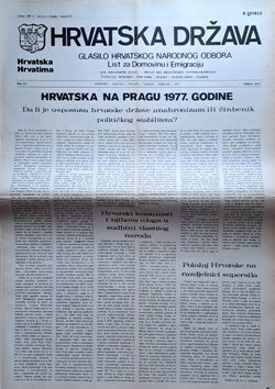 Hrvatska država. Glasilo HNO 260/XXIV1977
