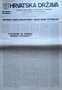 Hrvatska država. Glasilo HNO 261/XXIV/1977