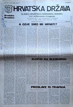 Hrvatska država. Glasilo HNO 264/XXIV/1977