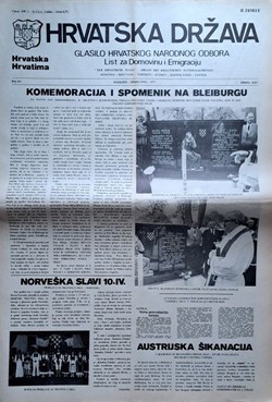 Hrvatska država. Glasilo HNO 265/XXIV/1977