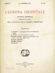 L'Europa orientale V/XII/1925