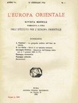 L'Europa orientale VI/I/1926
